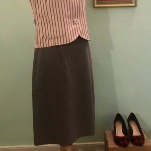 Vintage Giorgio Armani, gray wool pencil skirt